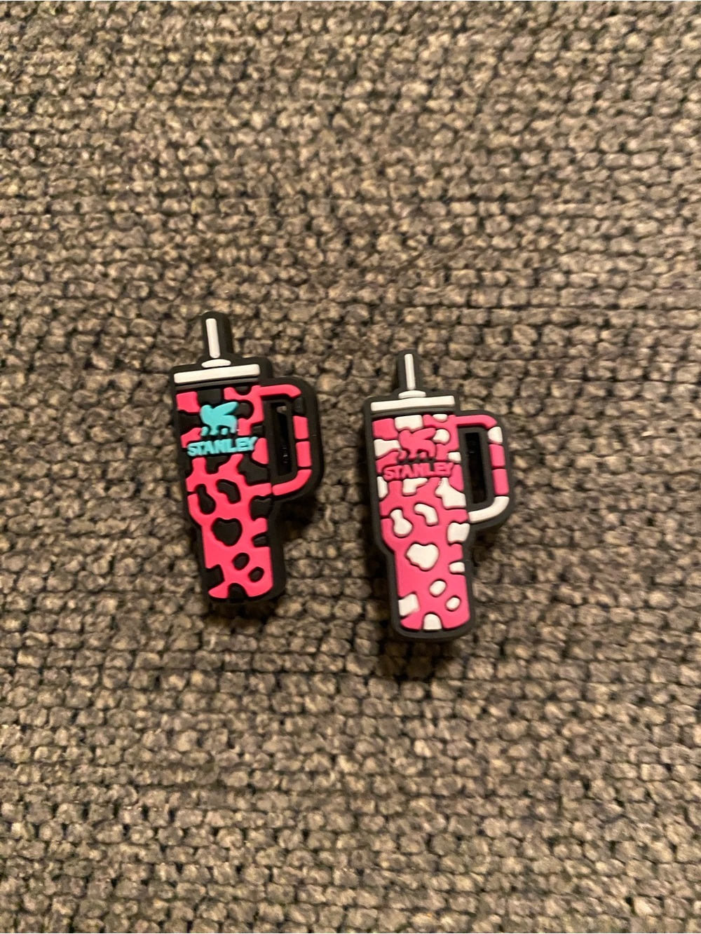 Stanley Pink Leopard Croc Charm Set